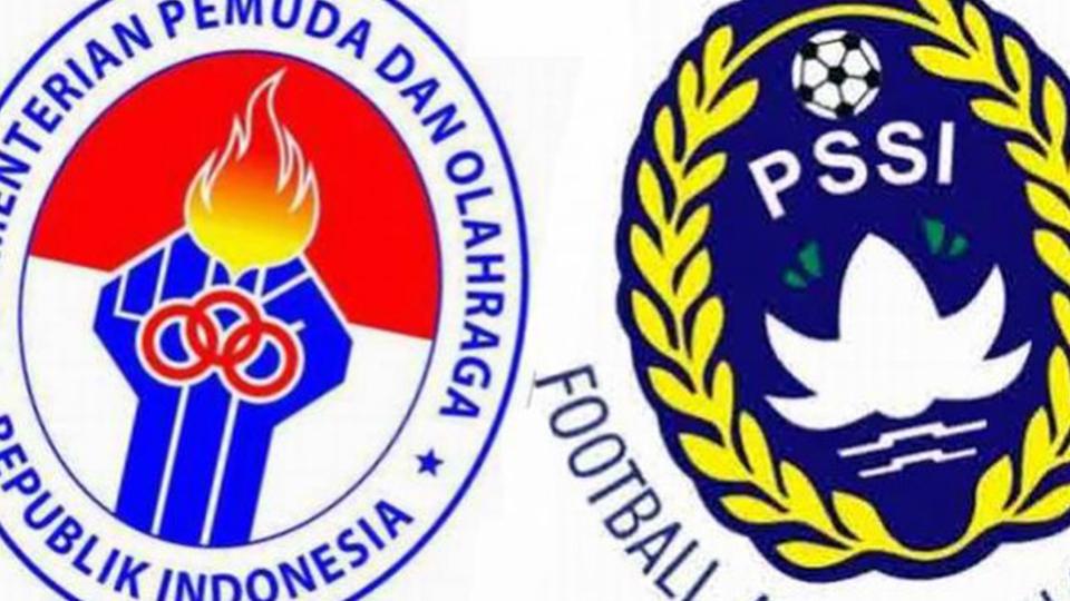 Logo Kemenpora dan PSSI. - INDOSPORT